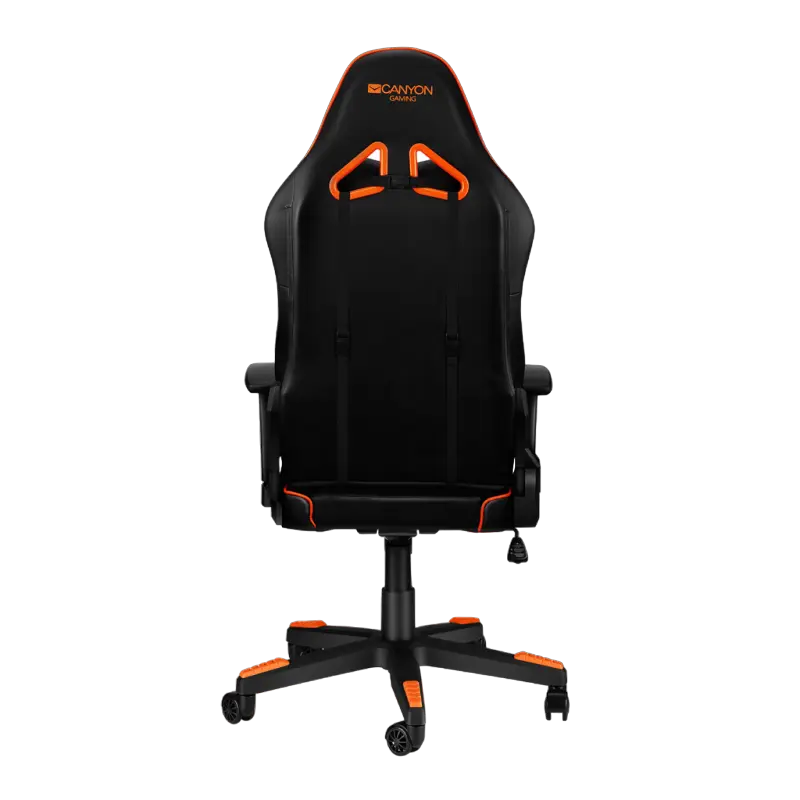 Scaun Gaming Canyon Deimos PU Piele Negru/Portocaliu