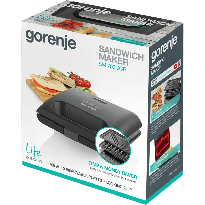 Сэндвичница-Мультипекарь Gorenje SM703GCB Чёрный