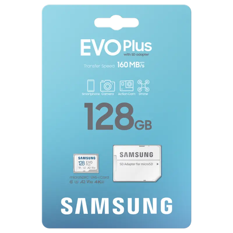Карта памяти Samsung EVO Plus MicroSD 128ГБ