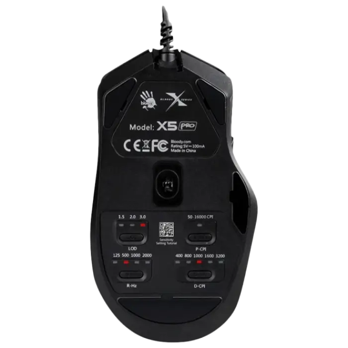 Игровая мышь Bloody X5 Pro Проводное Чёрный