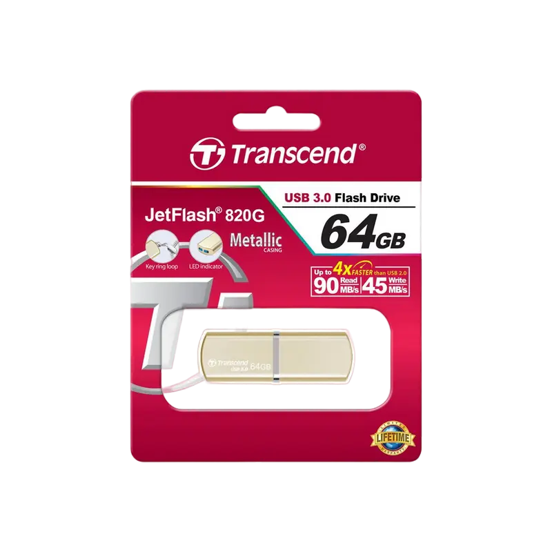 USB Flash накопитель Transcend JetFlash 820 64ГБ Gold