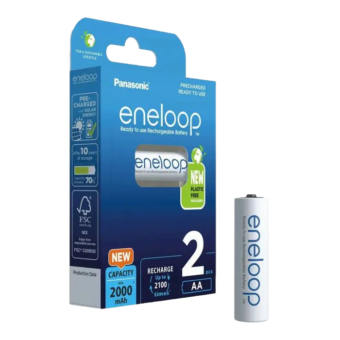 Аккумуляторы Panasonic Eneloop BK-3MCDE/2BE AA