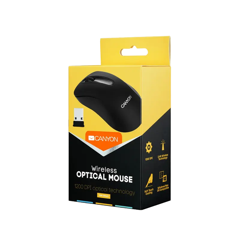 Беcпроводная мышь Canyon MW-2 Беспроводное Чёрный