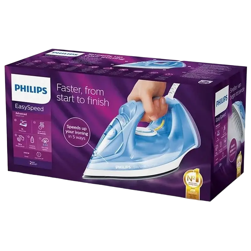 Fier de călcat Philips EasySpeed Advanced Albastru deschis