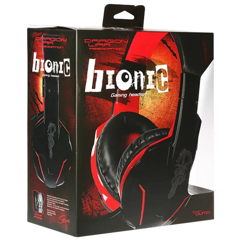 Наушники QUMO Bionic Чёрный/Красный