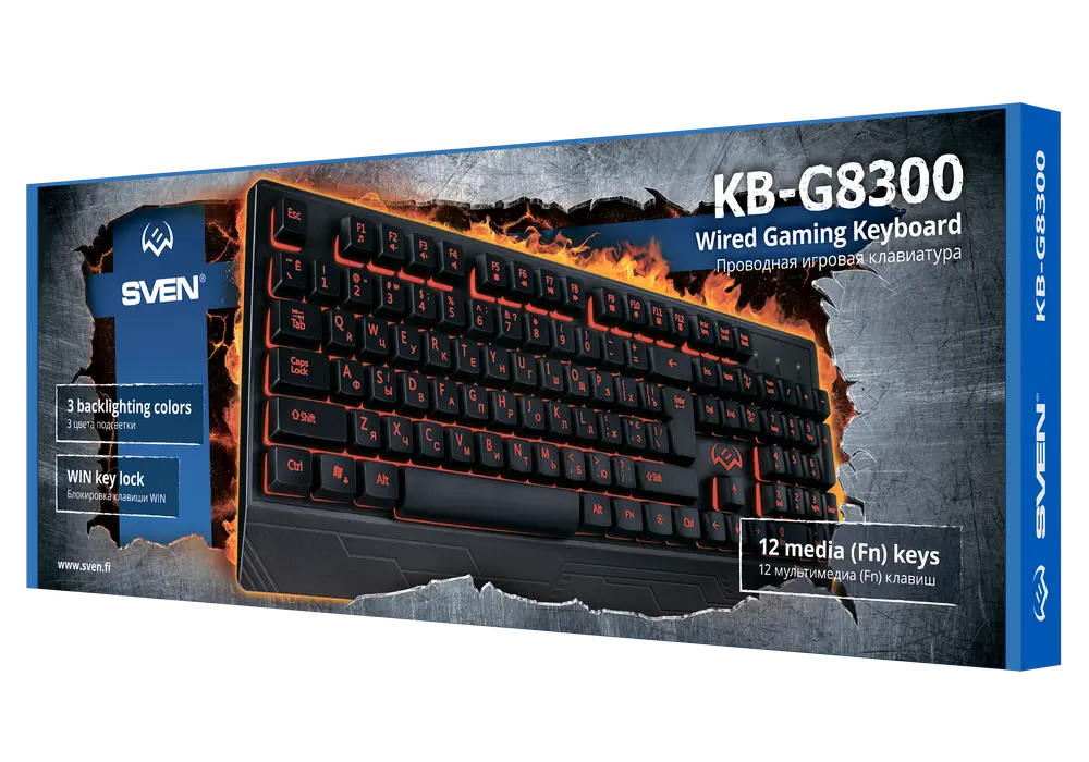 Клавиатура SVEN KB-G8300 Мембрана Черный