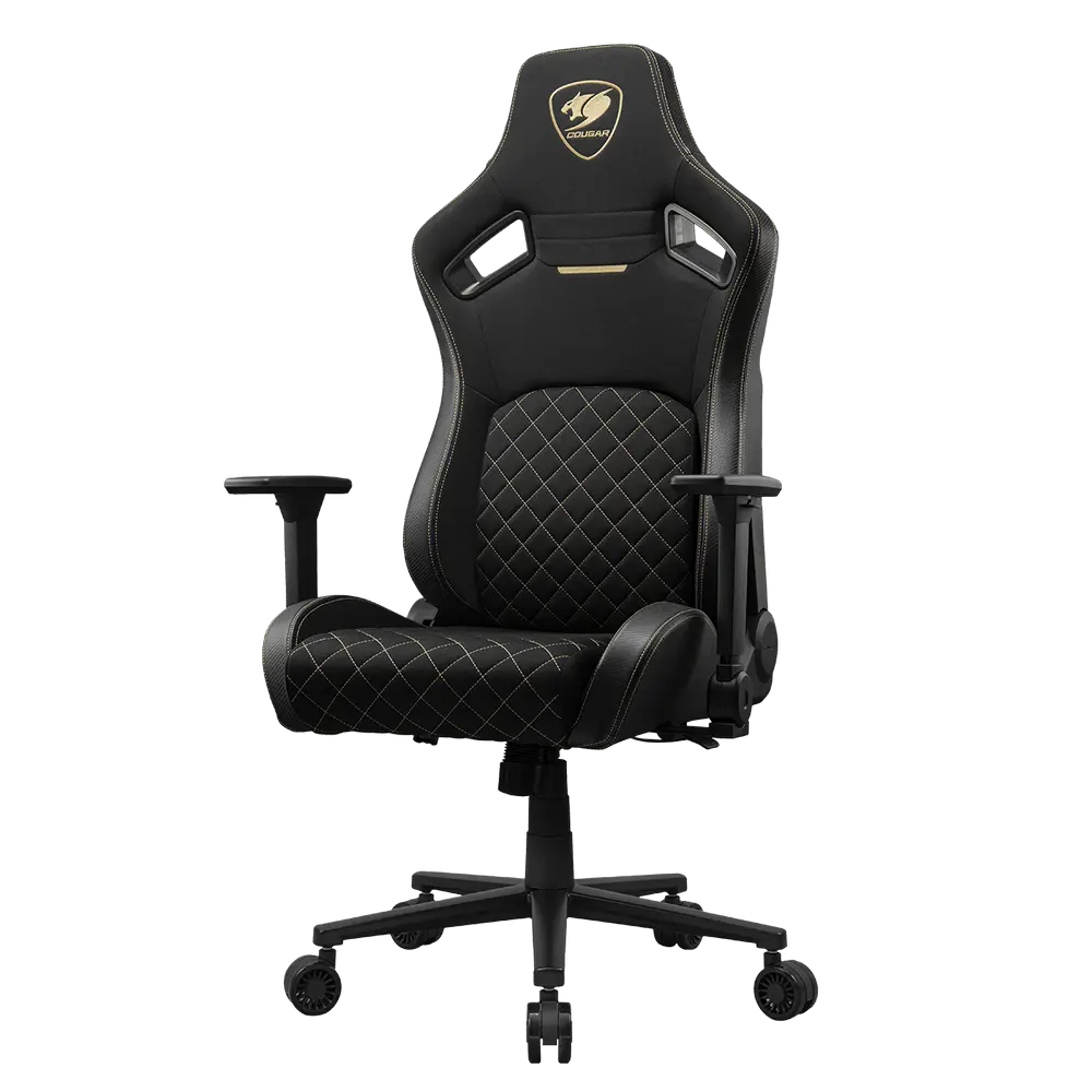Scaun Gaming Cougar Defensor PU Piele,Țesătură Gold F