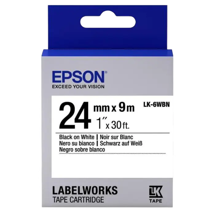 Картридж с лентой Epson LK-6WBN