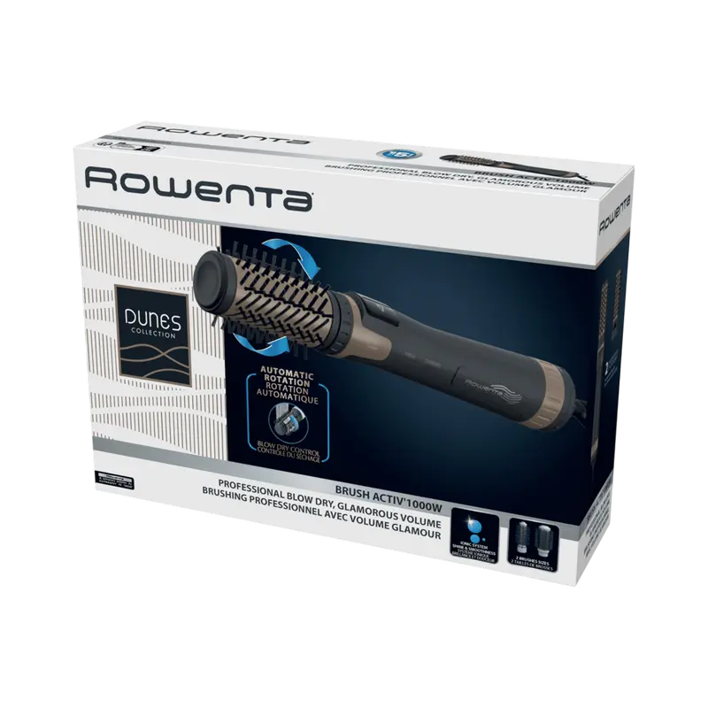 Фен-щётка Rowenta Activ Dunes Черный | Золотистый
