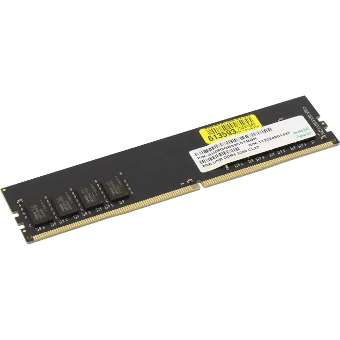 Оперативная память Apacer AU08GGB32CSYBGH 8 ГБ Чёрный