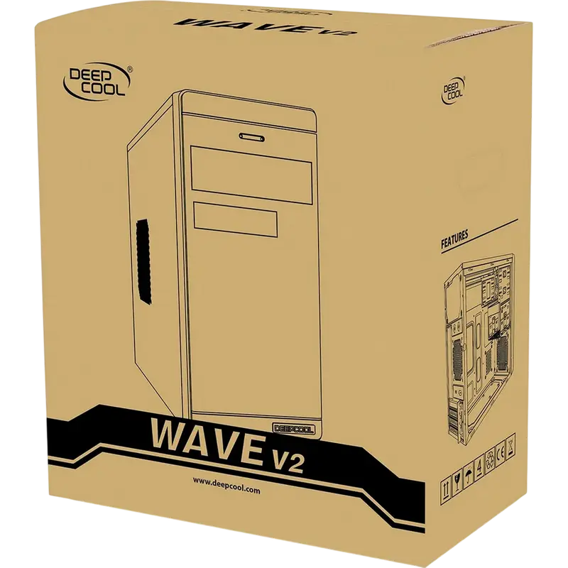 Carcasă PC Deepcool WAVE V2 Mini-Tower Negru
