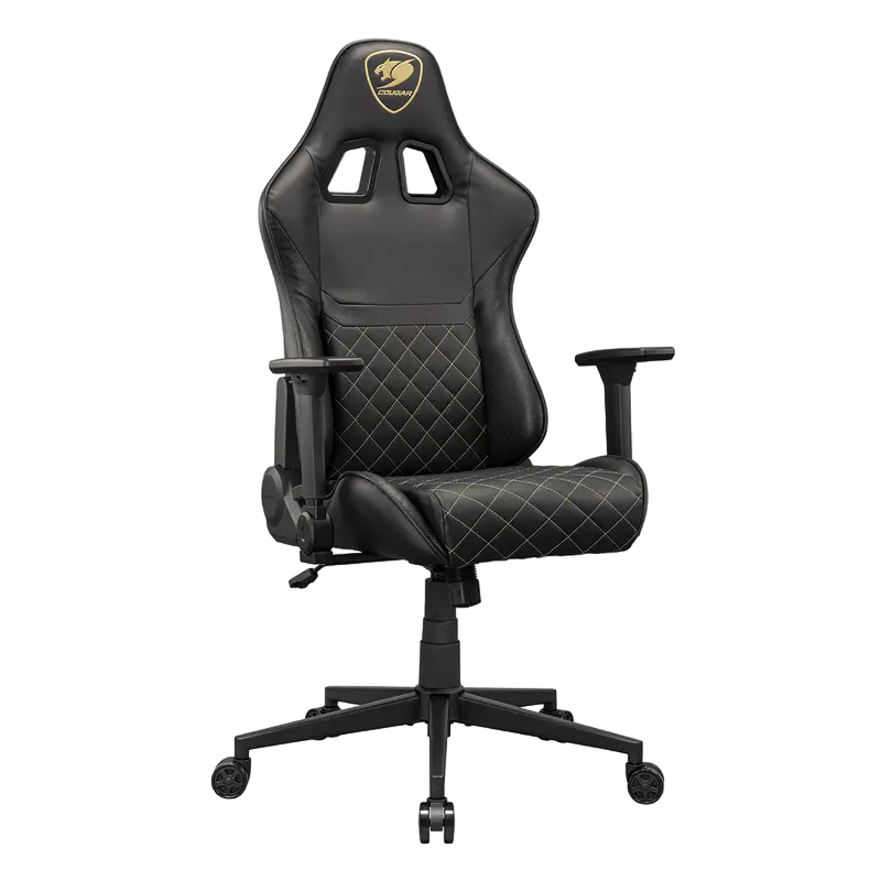Игровое кресло Cougar Armor One V2 Gold ПВХ Кожа Черный | Золотистый