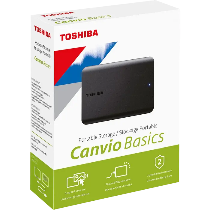 HDD portabil extern Toshiba Canvio Basics 4 TB Negru
