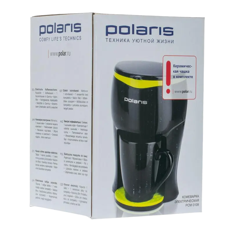 Капельная кофеварка Polaris PCM 0109 Черный