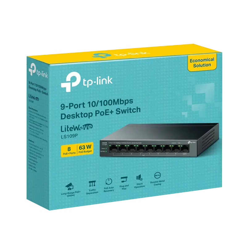 PoE коммутатор TP-LINK Desktop Switch Черный
