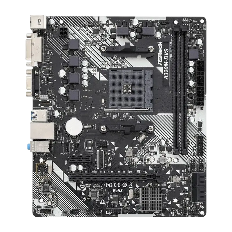 Материнская плата ASRock A320M-DVS R4.0 AM4 Micro-ATX