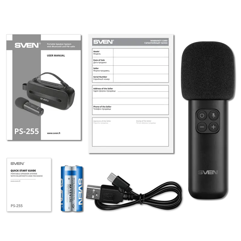 Портативная колонка SVEN PS-255 Чёрный