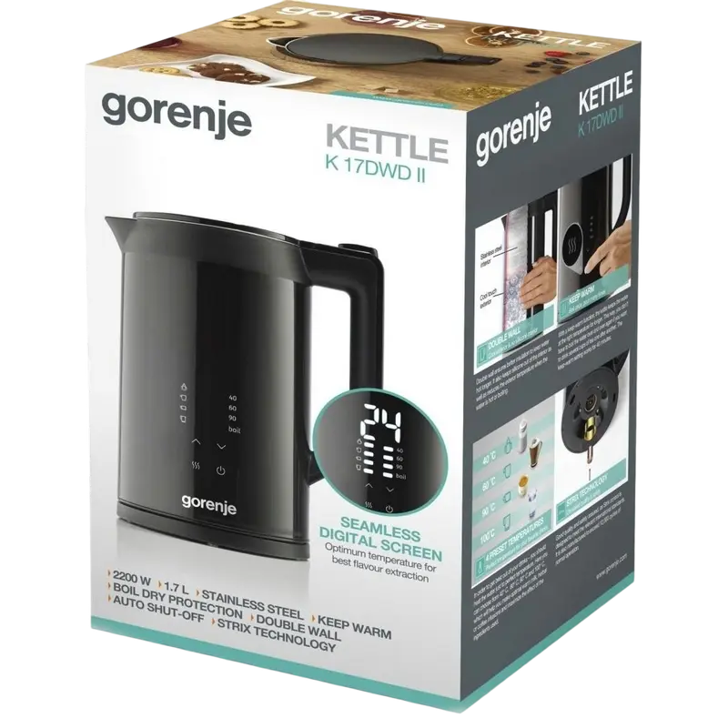 Электрочайник Gorenje K17DWDII Чёрный