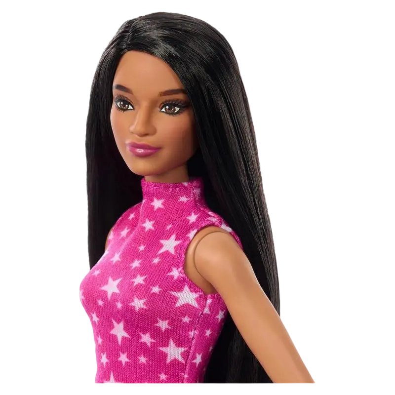 Barbie Fashionistas #215 Pink Star-Print Top