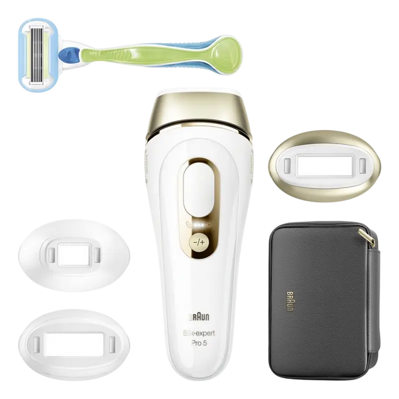 Фотоэпилятор Braun Silk-expert Pro 5 PL5242 Белый | Золотистый