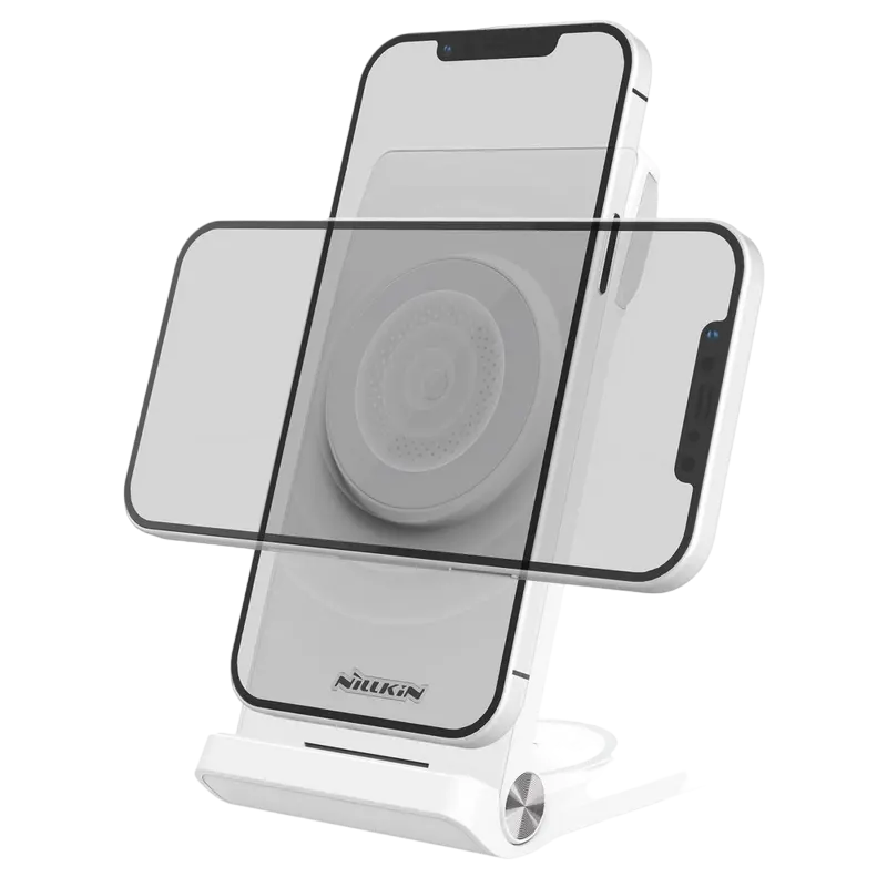 Încărcător wireless Nillkin PowerTrio 3 in 1 MagSafe Alb