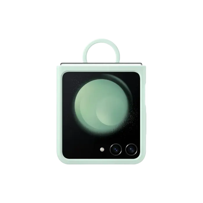 Husă Samsung Galaxy Z Flip 5 Silicone Case with Ring Verde oceanic