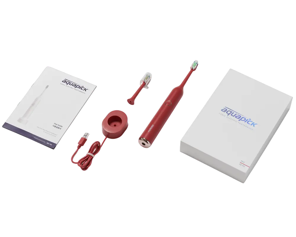 Электрическая звуковая зубная щетка Для взрослых Aquapick AQ 102 Красный