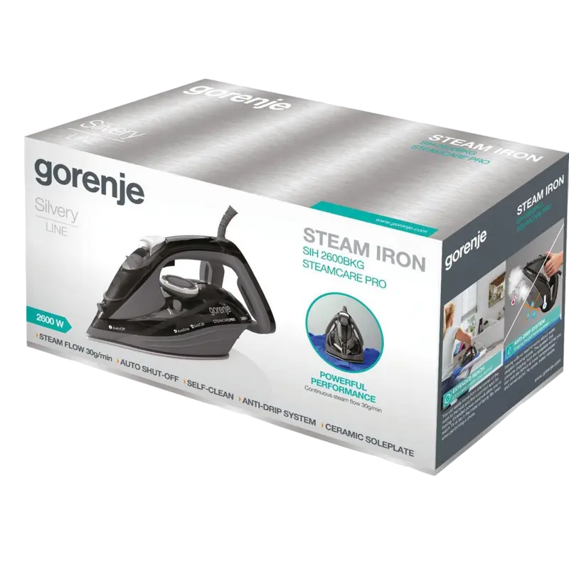Утюг Gorenje SIH2600BKG Чёрный | Серый