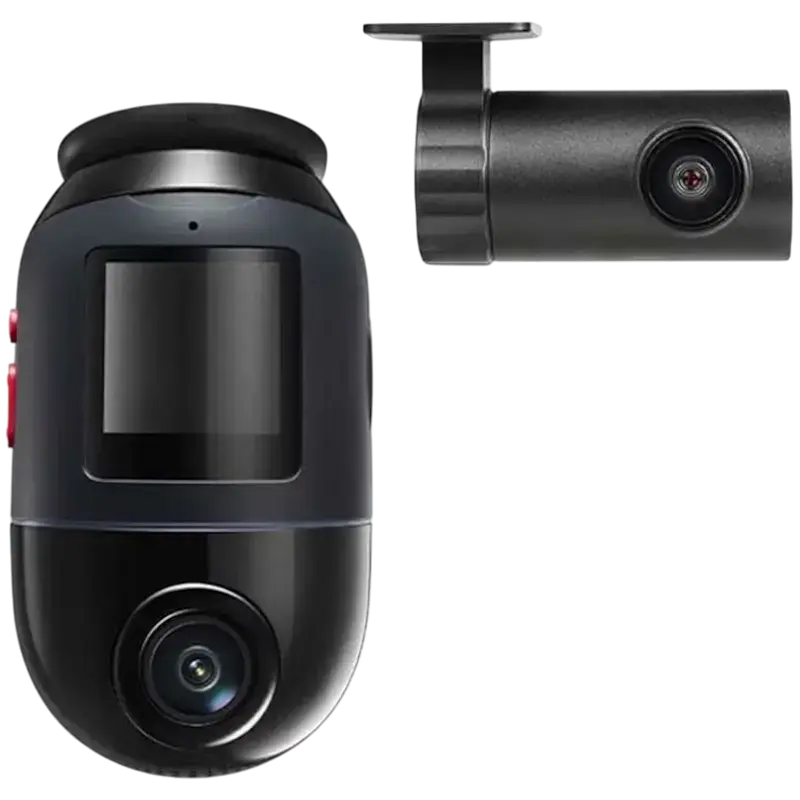 Комплект видеорегистраторов передней и задней панели автомобиля 70mai 4K Omni X800+Rear Cam+SD Card Черный