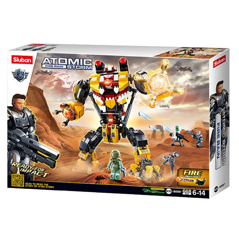 Конструктор Sluban Atomic Storm - Inquisitor Robot Разноцветный