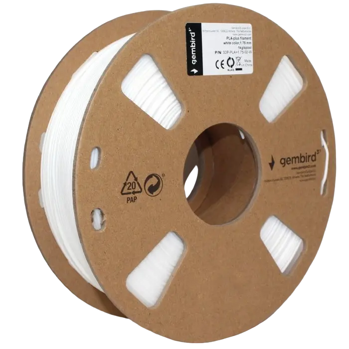 Нить для 3D-принтера Gembird 3DP-PLA1.75-01-W Белый