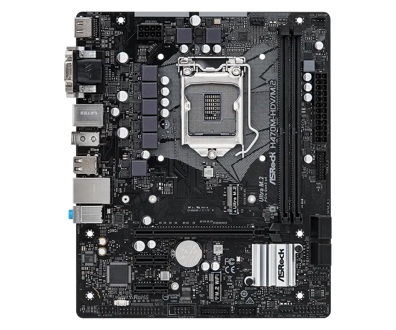 Placă de bază ASRock H470M-HDV/M.2 LGA1200 Micro-ATX