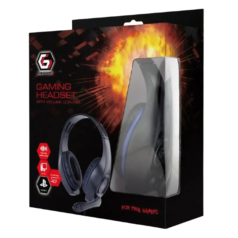 Наушники Gembird GHS-05-B Черный/Синий