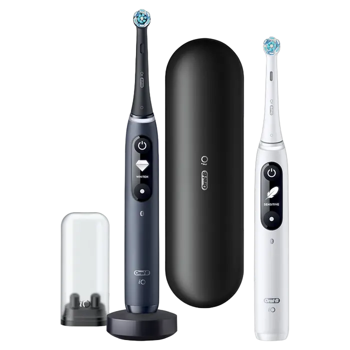Periuță de dinți electrică Pentru adulți Braun iO 7 Duo Alabastru alb | Onyx negru