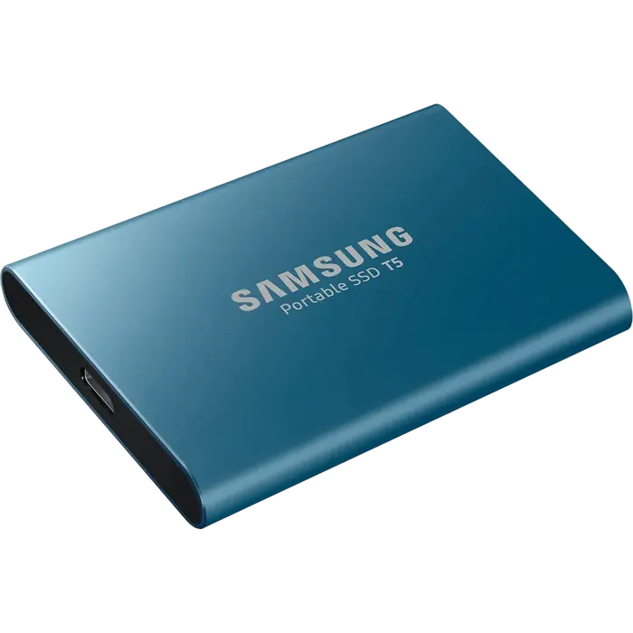 Внешний портативный SSD накопитель Samsung T5 500 ГБ Синий
