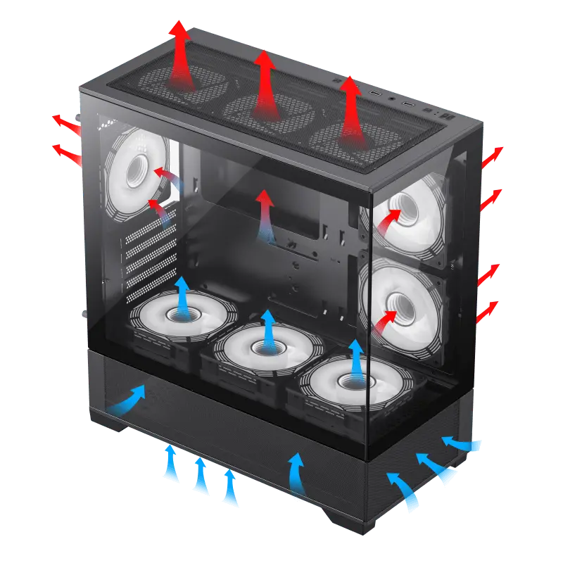 Компьютерный корпус Gamemax VISTA MB Midi-Tower Черный