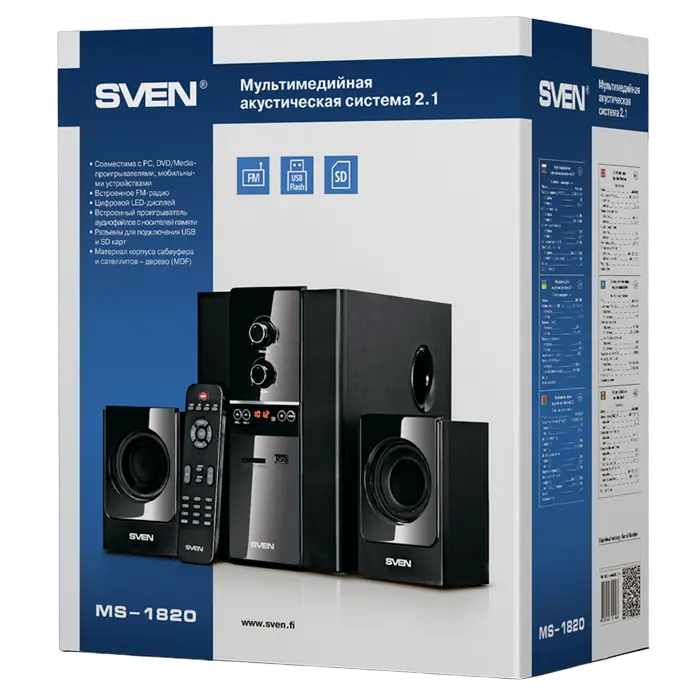 Компьютерные колонки SVEN MS-1820 Черный