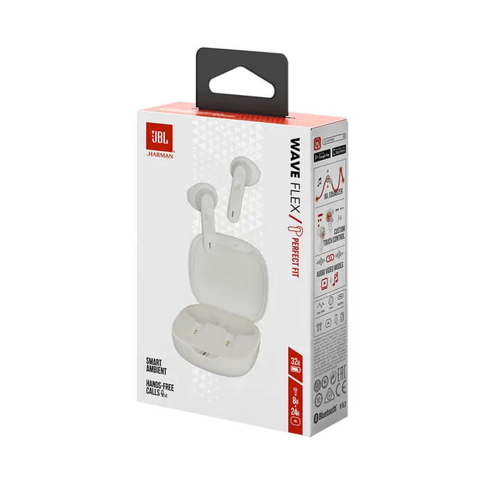 Căști JBL. Wave Flex Alb