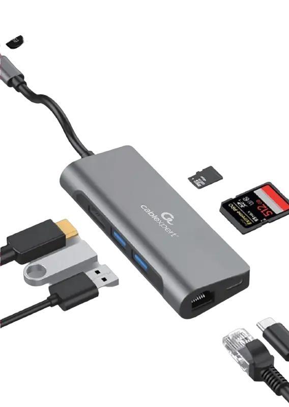 Док-станция Gembird A-CM-COMBO5-05 Серый