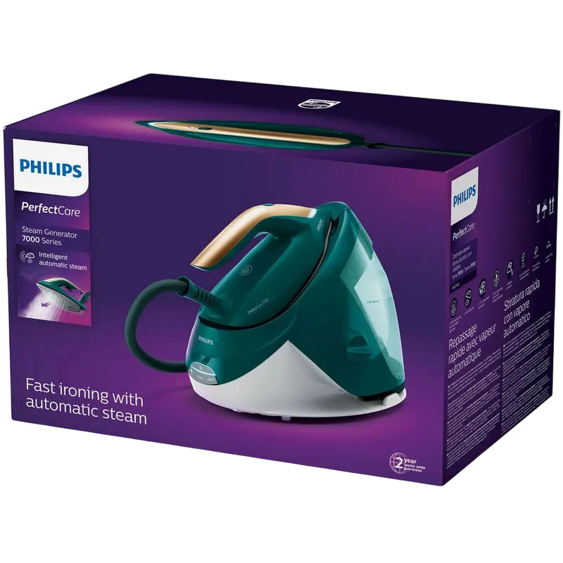 Fier de călcat cu generator de abur Philips PSG7140/70 Verde