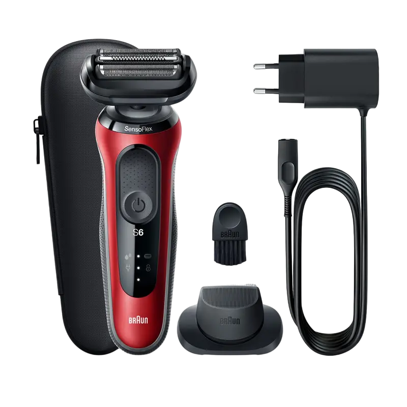 Электробритва мужская Braun Series 6 60-R1200s Красный