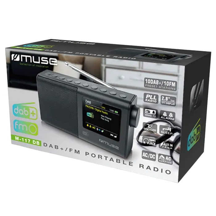Портативное радио MUSE M-117 DB Чёрный