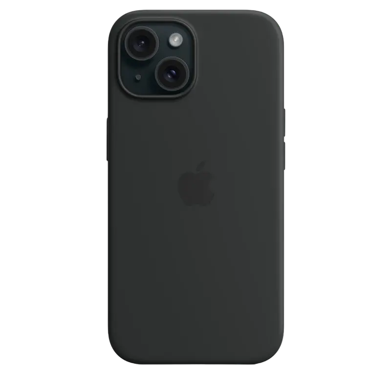 Чехол Apple iPhone 15 Silicone Case MagSafe Силиконовый Чехол Чёрный