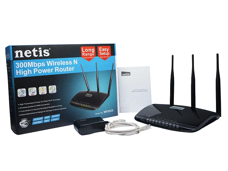 Беспроводной маршрутизатор Netis WF2533 Черный