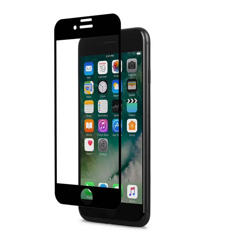 Защитное стекло QUMO Apple iPhone 8/7/SE IonGlass Tempered IonGlass Черный