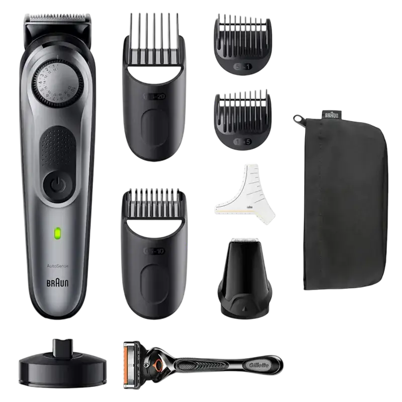 Мужской Триммер Braun BeardTrimmer Series 7 Чёрный | Серебристый