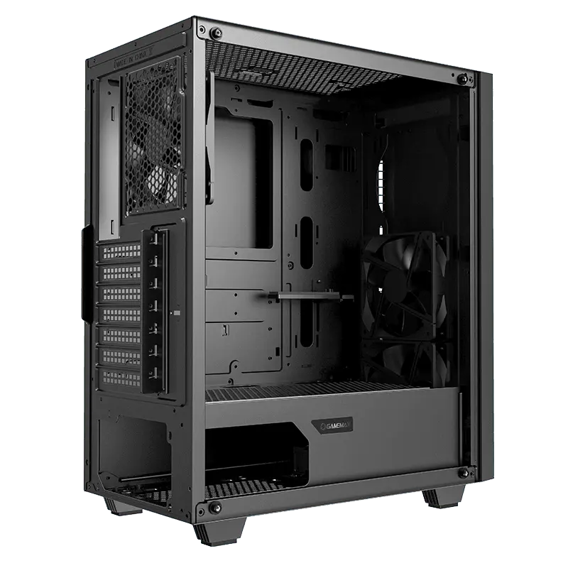 Carcasă PC Gamemax FORTRESS TG Midi-Tower Negru