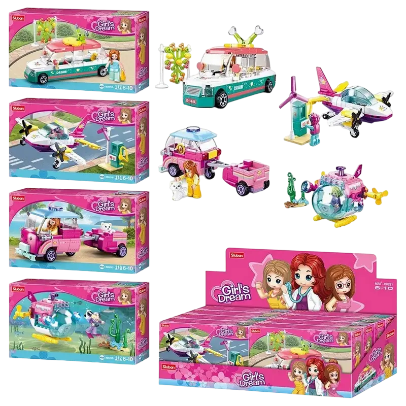 Конструктор Sluban Girls Dream - Colorful Transport Разноцветный
