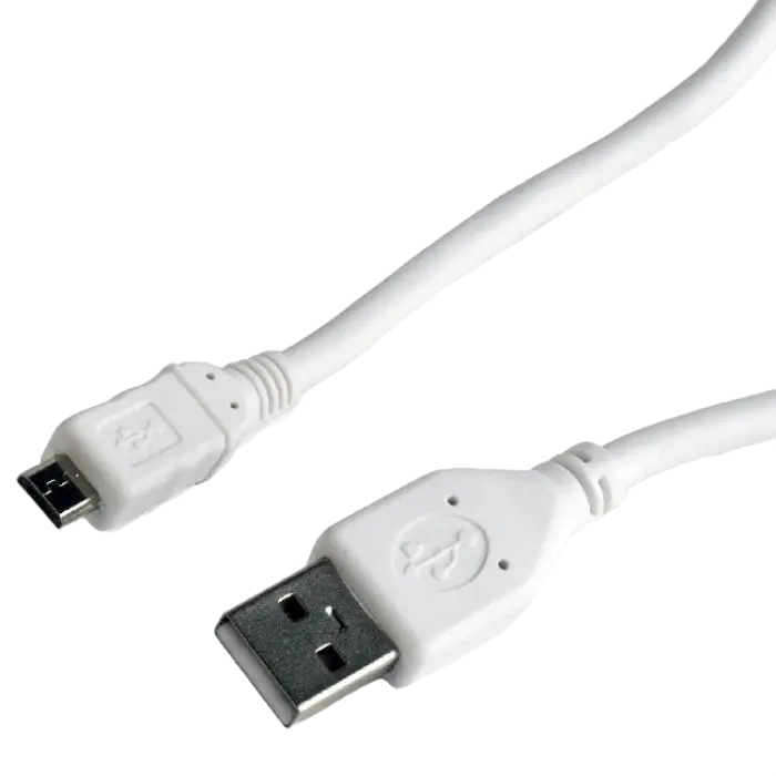 Cablu încărcare și sincronizare Cablexpert CCP-mUSB2-AMBM-W-1M Alb