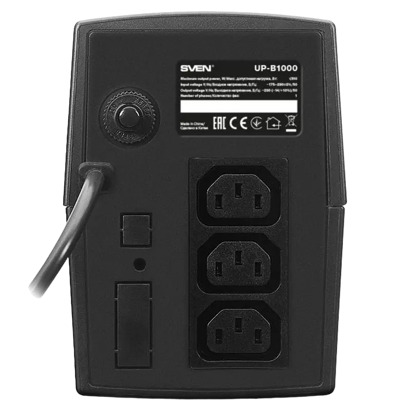 Sursă de alimentare neîntreruptibilă SVEN UP-B1000 Negru